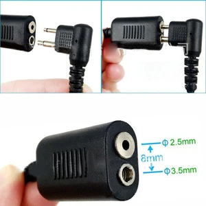 2Pin M Type Extension Adapter Cable for Motorola GP308 CP200 CP040 Radio Headset - Photo 1/8