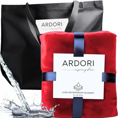 Waterproof Blanket King Size (Red & (U.S. Standard), Red & Black  - Image 1 of 4