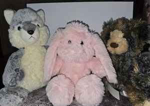 Aurora Plush Lot of 3 Fox/ Bunny /Bear Stuffed Animals - Picture 1 of 7