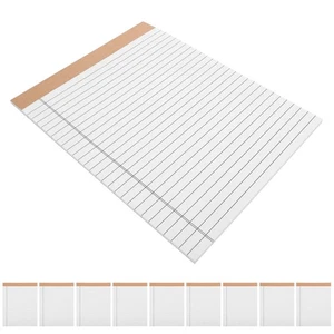 10 Pcs Wide Ruled Notebook Paper Yellow Pads Work Legal Notepad Size - Picture 1 of 12