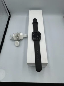 Apple Watch Series 5 44mm Space Black Stainless Steel Case with Black Sport Band - Picture 1 of 4