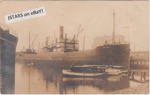 c. 1907 STEAMER BRAGER, SHIP, BOAT POSTCARD RPPC  - Picture 1 of 1