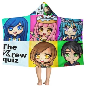 Toalla de playa para Funneh Krew toalla de baño poncho con capucha para niños niña niño natación - Imagen 1 de 9