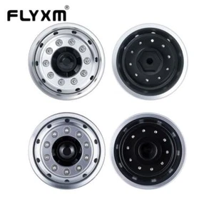 2/4PCS Aluminum Front Wheel Hub for 1/14 Tamiya Trailer Tractor RC Car Wheels - Picture 1 of 13