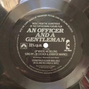 Joe Cocker Jennifer Warnes - Up Where We Belong Vinyl single side 7" Flexidisc - Picture 1 of 1