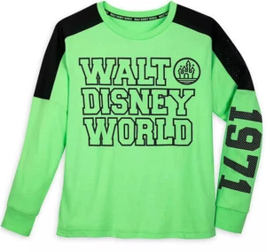 Neu mit Etikett Walt Disney World neongrün 1971 Pullover Oberteil für Damen XL X Large - Bild 1 von 2