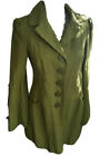 ????Mansoon Green Linen&Cotton Coat Size 8 Vgc! Rrp £60