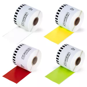 Nicht-OEM passt BRUDER DK-2205 WEISS GELB ROT GRÜN Etiketten - 4 Rollen à 100' - Bild 1 von 9