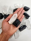 Black Tourmaline & Quartz Point Healing Crystal Set Raw Rough Gift Collection