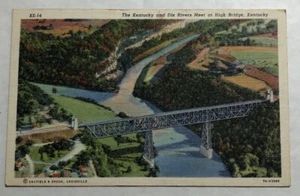 The Kentucky & Dix Rivers Meet At High Bridge, Kentucky Postcard (J1) - Picture 1 of 2