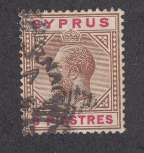Cyprus Sc 68 used 1912 9pi brown & carmine rose KGV, fresh, bright, F-VF - Picture 1 of 2