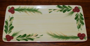 Gail Pittman CHRISTMAS MEMORIES Serving Sandwich Snack Platter Dish Tray 14 1/8" - Picture 1 of 3