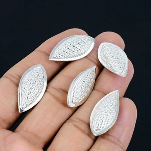 5 Pieces Sterling Silver Dry Fruit, Silver almond Nut For Puja Free Ship - Picture 1 of 8