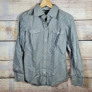 Bitten Sarah Jessica Parker Long Sleeve Button Up 100% Cotton Shirt Size Small - Picture 1 of 6
