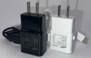 Adaptateurs USB-A à charge rapide originaux Samsung + câble USB-A vers USB-C - Photo 1 sur 8