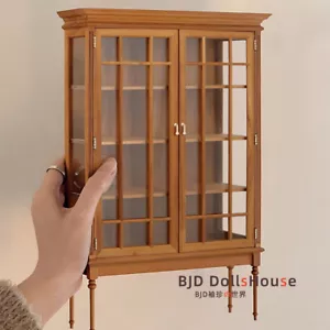 Maßstab 1:6 Puppenhaus Miniatur Möbel Kabinett Bücherregal Aufbewahrungsschrank - Afbeelding 1 van 24