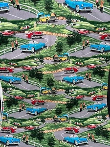 70"L x 44" W "Planes Trains & Automobiles" by Windham Fabrics - American Vintage - Picture 1 of 8