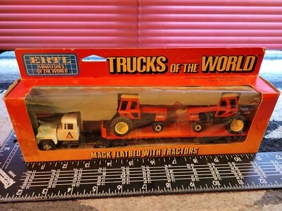 Ertl Mack Flatbed w/2  7045's AC Tractors 1/64 Diecast  Tractor Replica - Image 1 of 4