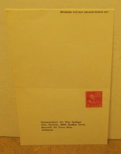 1938 UNBENUTZTE Postkarte mit 2 Cent Briefmarke beigefügt KOMMANDANT Luftkriegsschule!! - Bild 1 von 3