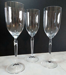 3 BVLGARI Rosenthal Wine Glasses, slight imperfects- lux Italy designer crystal