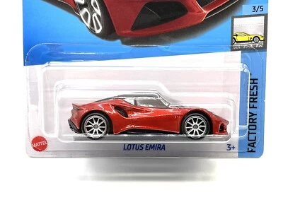 2023 Hot Wheels Lotus Emira (red) HW Exotics #121 SUPER CUSTOM WHEEL SWAP by AEB - Image 1 of 4