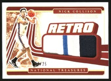 2020-21 Panini National Treasures Retro Materials Prime #19 Nick Collison /25