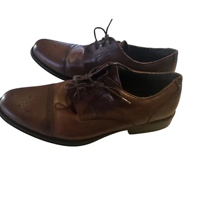Chaps brown tie oxford leather shoes size 13 M - Image 1 of 4