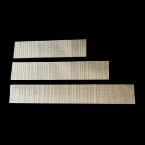 1 Set Violin Sides European Maple Sides with Tiger Flaming Wood Parts Strip Line - Picture 1 of 2