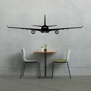 Windowed Airplane - Wall Vinyl Decal Sticker Family Kids Room Travel Flight Fun - Picture 1 of 2