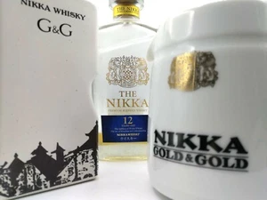 GOLD & GLOD NIKKA WHISKY SODA JUG WATER JUG ICE BUCKET CERAMIC JAPAN VINTAGE  - Picture 1 of 12