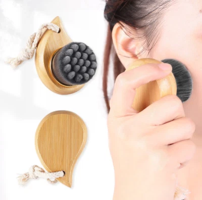 1pc Wood Handle Facial Cleansing Brush Soft Face Massager Skin Pore Clean Brush  - image 1 of 4