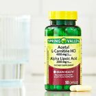 Acetyl L-Carnitine HCI 400 Mg Alpha Lipoic Acid 200 Mg Brain Booster, 50 Caps