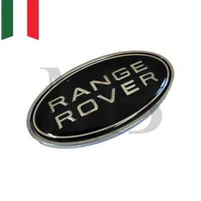 Logo + Supporto Posteriore Adesivo Argento Compatibile Range Rover Evoque Sport - Immagine 1 di 4