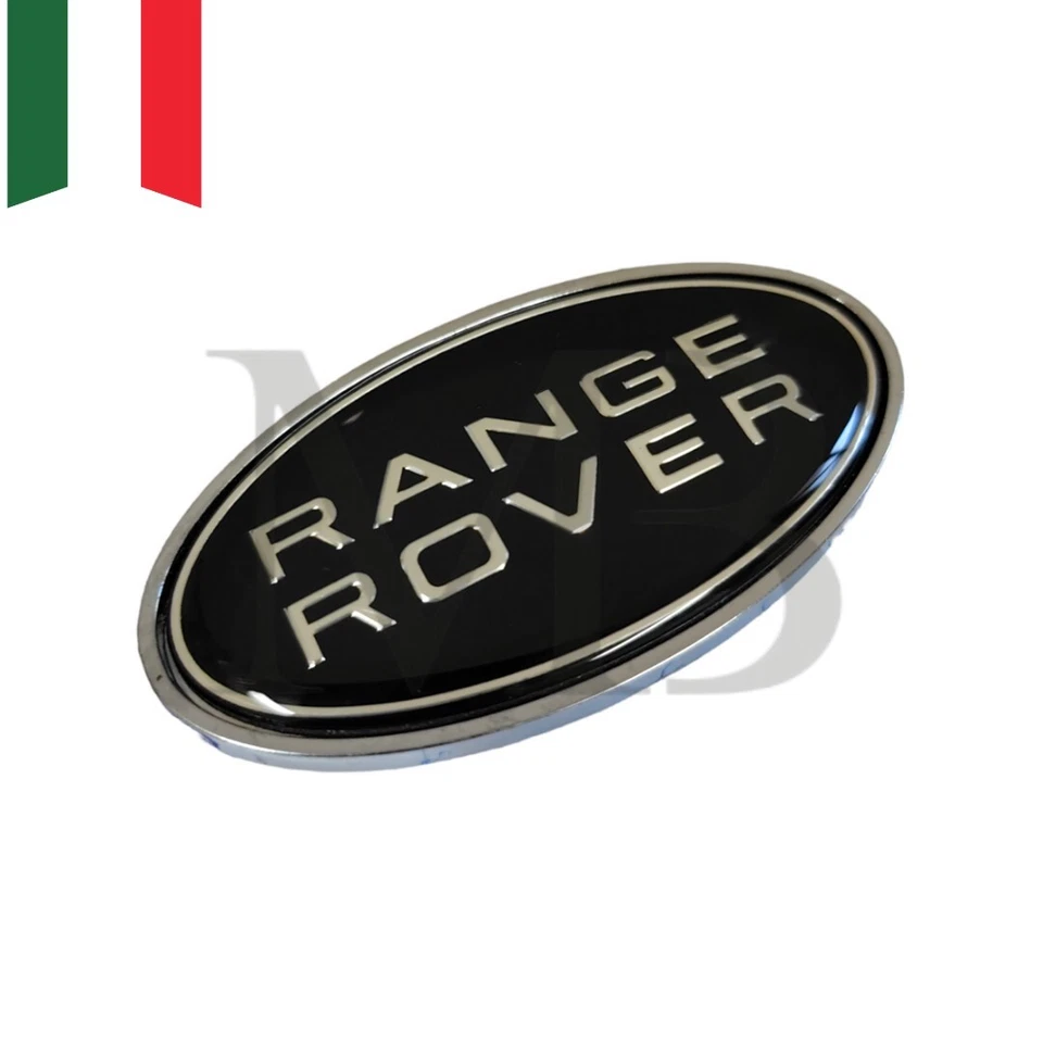 Logo + Supporto Posteriore Adesivo Argento Compatibile Range Rover Evoque Sport - Immagine 1 di 4