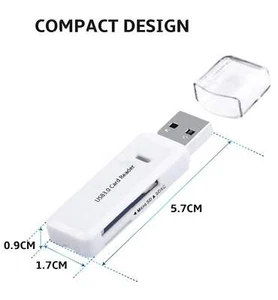 2 In 1 USB 3.0 Card Memory Reader High Speed SD SDHC SDXC Micro Writer Adapter - Picture 1 of 3