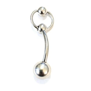 Handgefertigte Chirurgenstahl 14g 12g 10g 5/8" Länge PRINCE ALBERT Sklavenhantel. - Bild 1 von 8