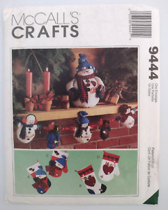McCall's Crafts Pattern 9444 Christmas Snowmen, Mittens and Stockings UNCUT