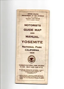 Guía Mapa y Manual Parque Nacional de Yosemite 1929 Datos Figuras Información del Parque - Imagen 1 de 1