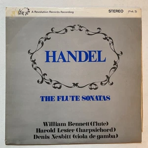 WILLIAM BENNET Handel Flute Sonatas Vol 2 Ex+ 1970s UK Revolution LP - - Picture 1 of 2