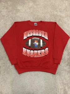 De colección Años 90 Nebraska Huskers College Cuello Redondo Rojo Talla XL - Imagen 1 de 5