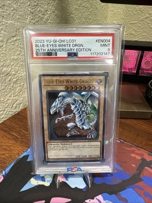 Yugioh 2023 Blue-Eyes White Dragon LC01-EN004 grade 9 - Image 1 of 2
