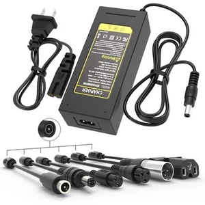 54.6V 2A Fast Charger with 7 Plugs Universal for 13S 48V Lithium Battery, 48V... - Picture 1 of 6