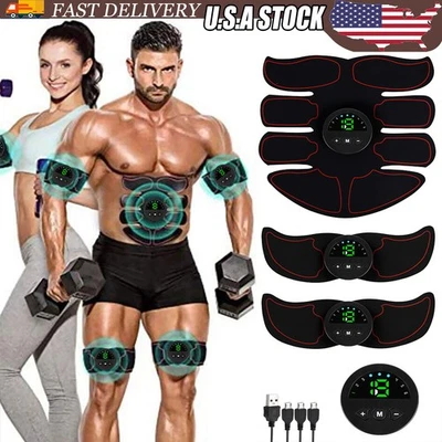 AOMINOHOMA EMS Electronic Muscle Stimulator Abs Stimulator Muscle Toner for Abdomen/Arm/Leg