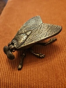Posacenere vintage metà secolo MCM ottone alato mosca insetti portacenere INGHILTERRA - Foto 1 di 17