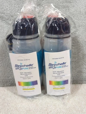 Seychelle pH2O Alkaline Water Filter Bottle 28oz - Raises pH Lot Of 2 - Image 1 of 4