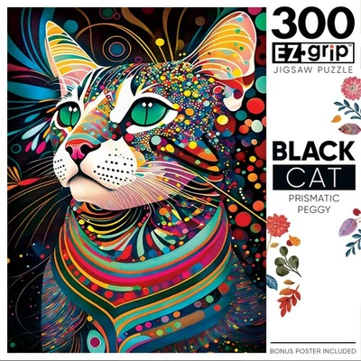 Rompecabezas MasterPieces - Black Cats - Prismatic Peggy 300 piezas agarre EZ Foto 1 de 4