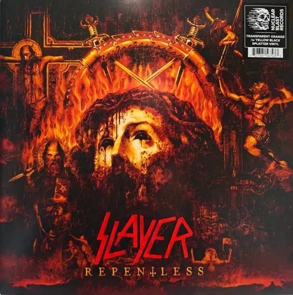LP Slayer Repentless ORANGE/BLACK VINYL, INSERT INCL. NEAR MINT Nuclear Blas - Bild 1 von 1