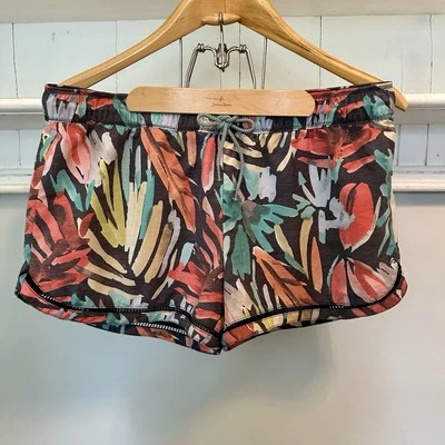 PrAna Mariya Shorts Women’s Large Floral Tropical  Print Drawstring Athleisure - Image 1 of 4