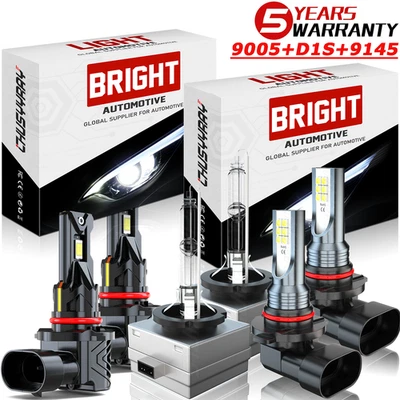 Faro xenón HID/LED ALTO/bajo + faros antiniebla para Cadillac CTS 2003-2007-6X Foto 1 de 4