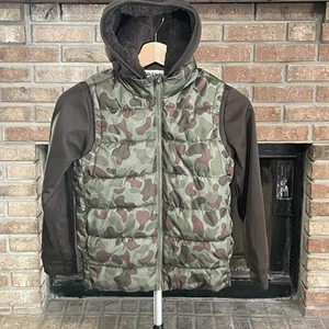 Old Navy Camo Puffer Jacket Youth Medium (8) Hooded EUC! - Picture 1 of 5
